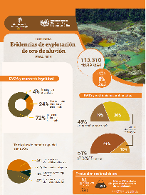 infografia evidencias de explotacion de oro de aluvion 2024